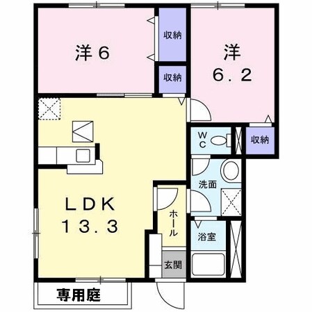 オーブリーＭ　Ⅰの物件間取画像